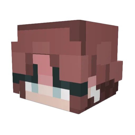 BecksLeKittyTV Minecraft avatar head, 3D render