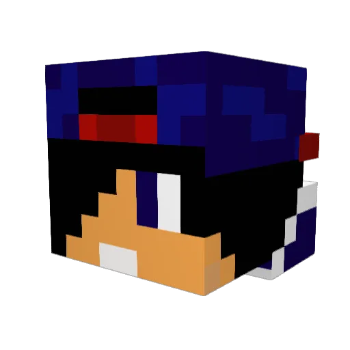 Becks_Yt Minecraft avatar head, 3D render