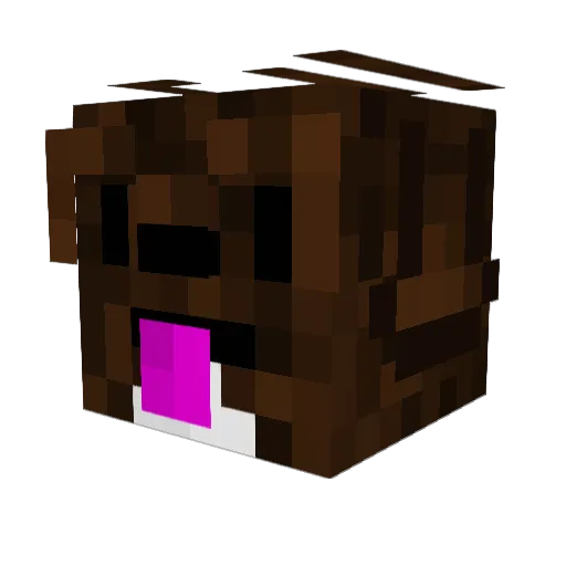 Becksin Minecraft avatar head, 3D render
