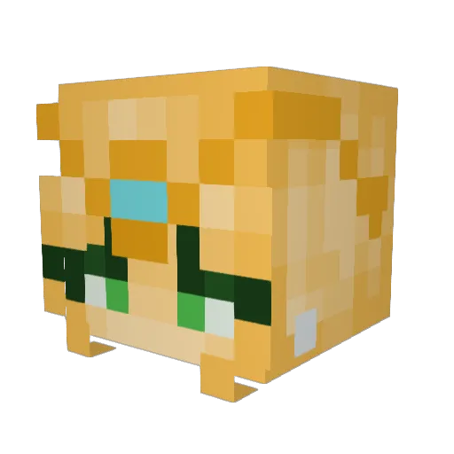 Becksz Minecraft avatar head, 3D render