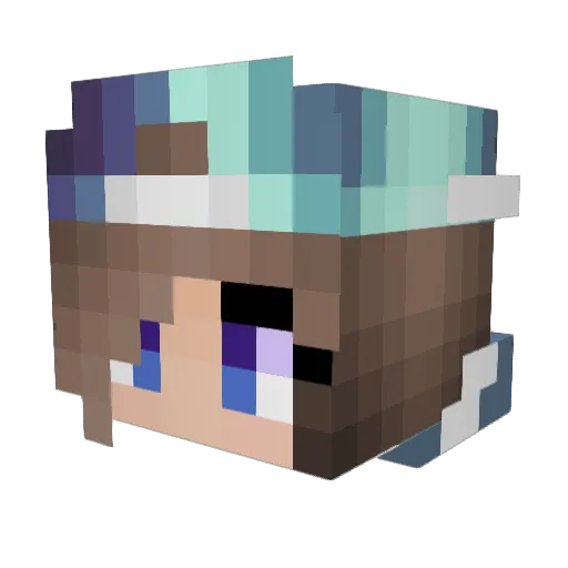 Becky0518 Minecraft avatar head, 3D render