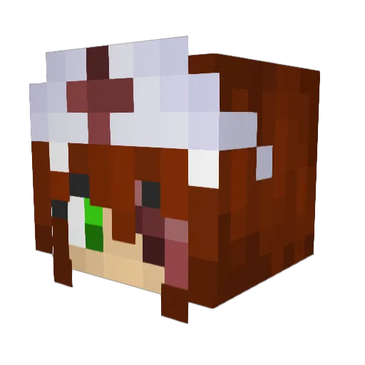 Becky0810 Minecraft avatar head, 3D render