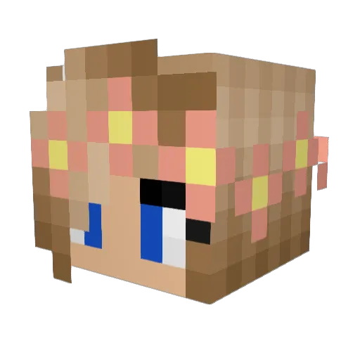 Becky313xx Minecraft avatar head, 3D render