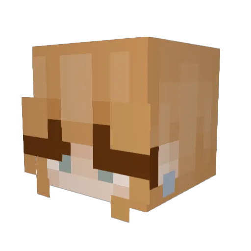 BeckyGee21 Minecraft avatar head, 3D render