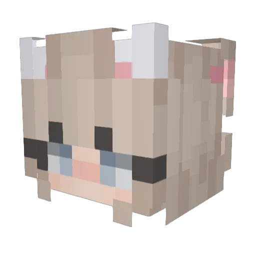 BeckyGomesy Minecraft avatar head, 3D render