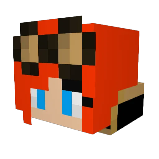 Becky_Lynch Minecraft avatar head, 3D render