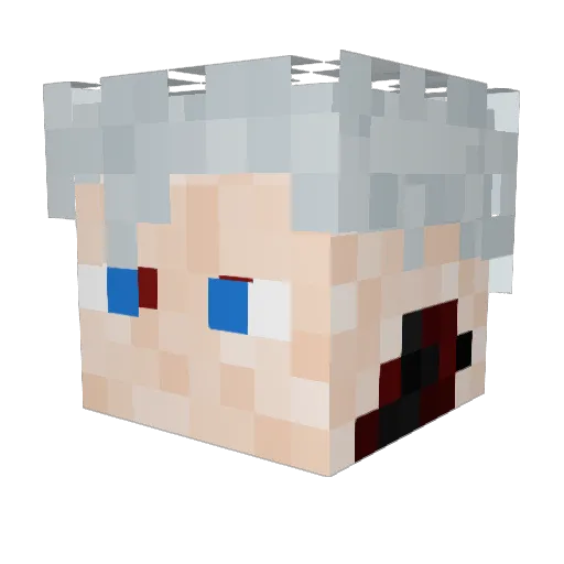 Beckykiller Minecraft avatar head, 3D render