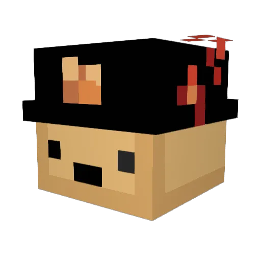 Becnsi Minecraft avatar head, 3D render