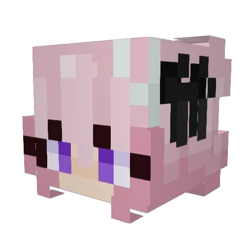 BecomeArle Minecraft avatar head, 3D render