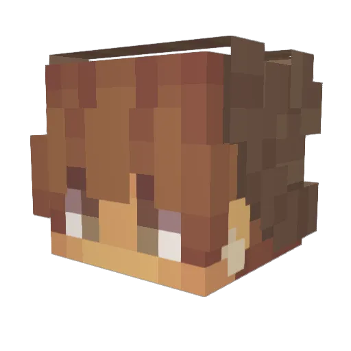 BedHeadMan1 Minecraft avatar head, 3D render