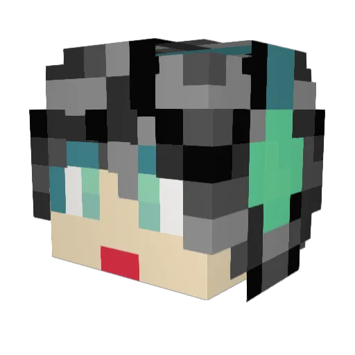 BedRock_ Minecraft avatar head, 3D render