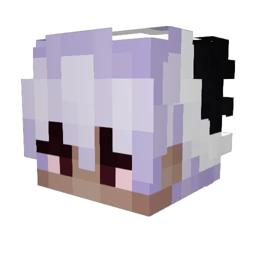 BedSmoker Minecraft avatar head, 3D render