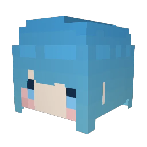 BedTracker Minecraft avatar head, 3D render