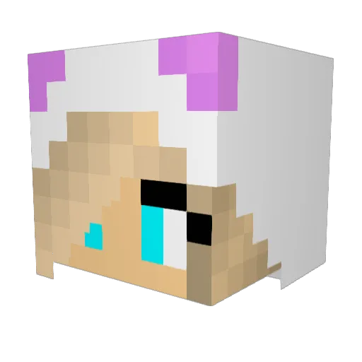BedaKaty Minecraft avatar head, 3D render