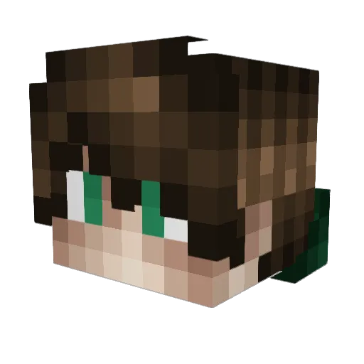 Bedanseclassique Minecraft avatar head, 3D render