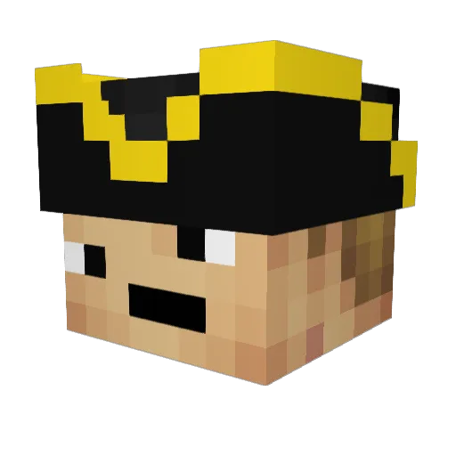 Bedave Minecraft avatar head, 3D render