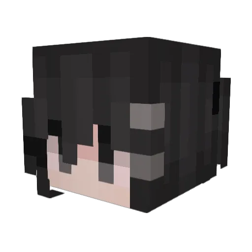 Bedbarer Minecraft avatar head, 3D render