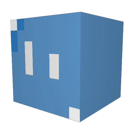 Bedboot Minecraft avatar head, 3D render