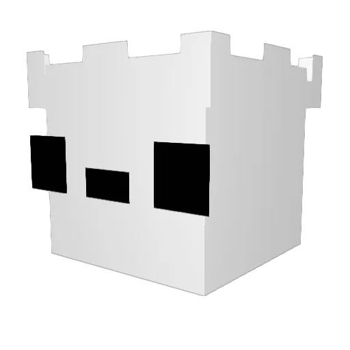 BedeL Minecraft avatar head, 3D render