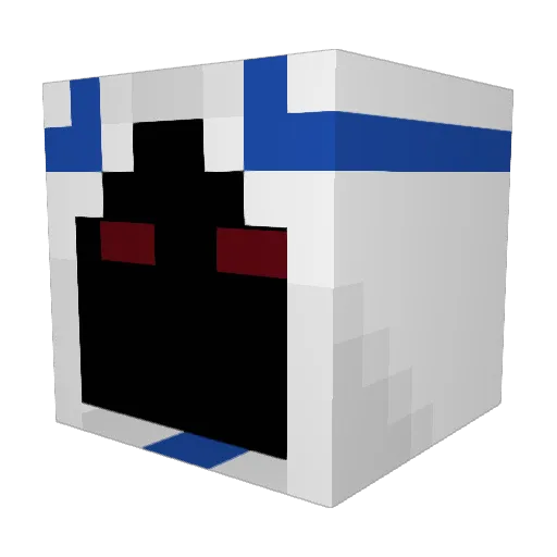 Bedga Minecraft avatar head, 3D render