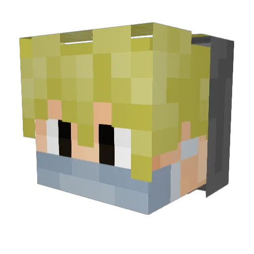 Bedihamback Minecraft avatar head, 3D render