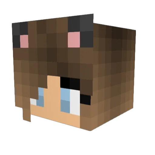 Bedjaouib Minecraft avatar head, 3D render