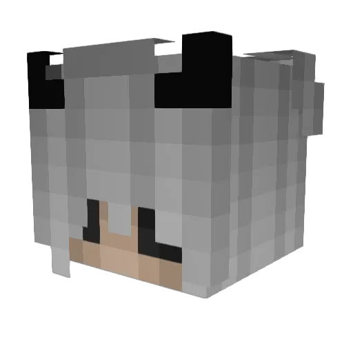 BedlessGod Minecraft avatar head, 3D render