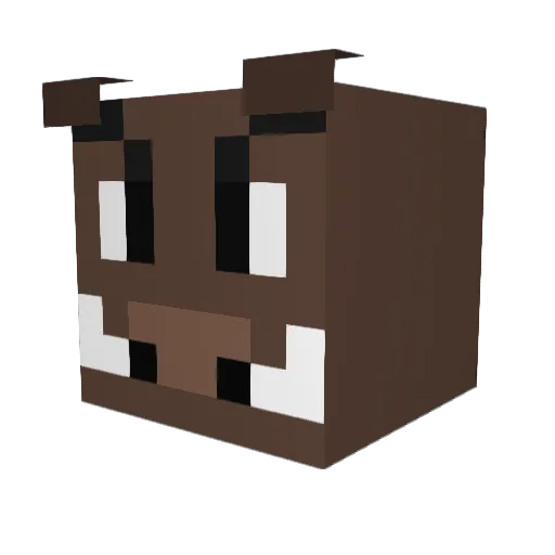 Bednar_ Minecraft avatar head, 3D render