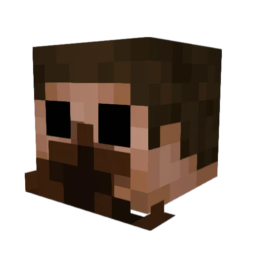 Bedo86 Minecraft avatar head, 3D render