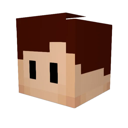 Bedo Minecraft avatar head, 3D render