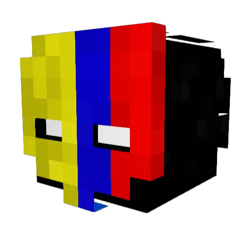 Bedoya_03 Minecraft avatar head, 3D render