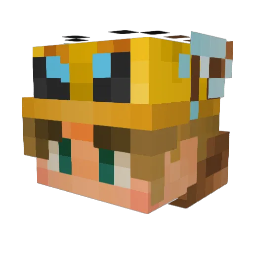 Bedrich102 Minecraft avatar head, 3D render