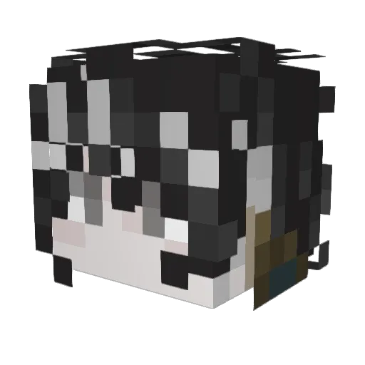 BedrockParts Minecraft avatar head, 3D render