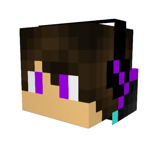 Bedrock_13 Minecraft avatar head, 3D render