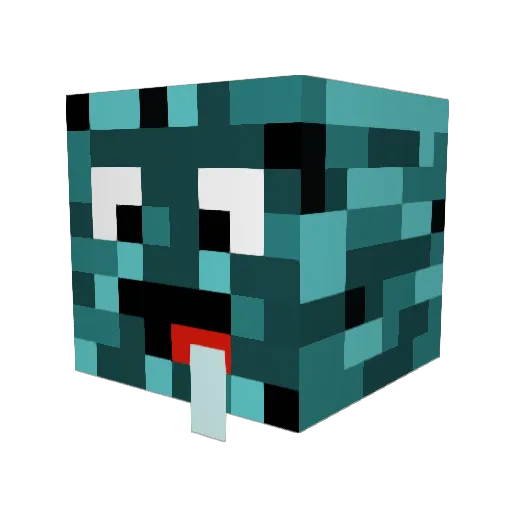 Bedrock__HD Minecraft avatar head, 3D render