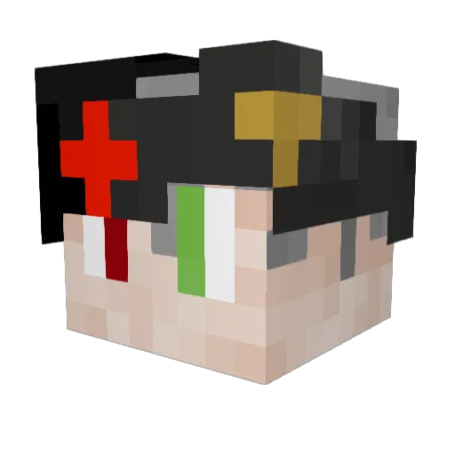 Bedrysek Minecraft avatar head, 3D render