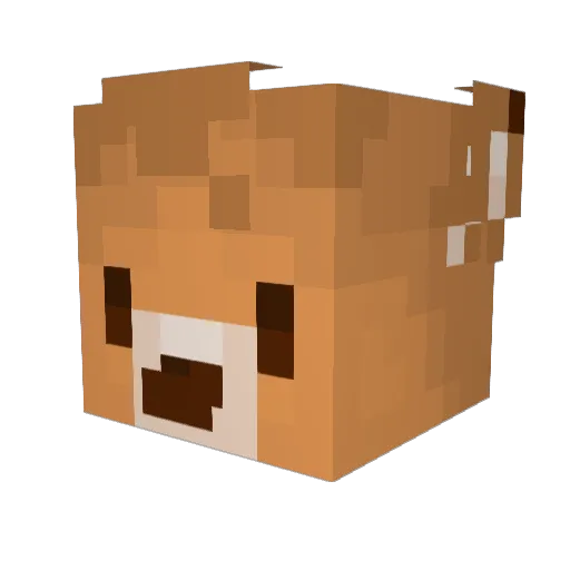 BedtimeBun Minecraft avatar head, 3D render