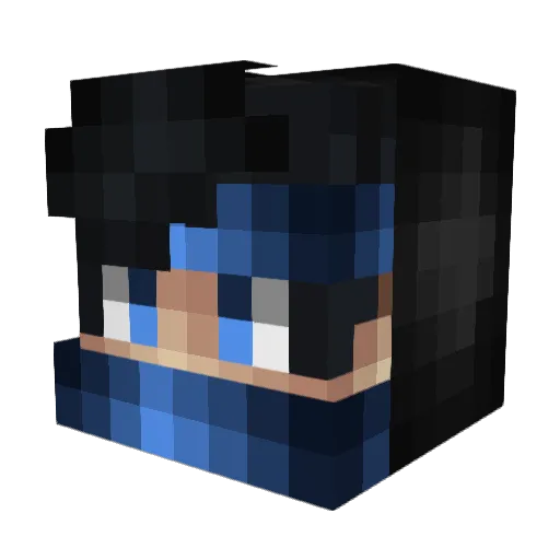 Bedwardt Minecraft avatar head, 3D render