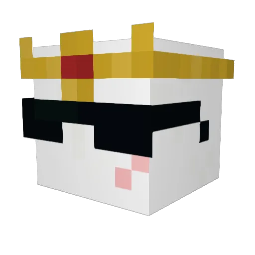 Bedwarsin2026 Minecraft avatar head, 3D render
