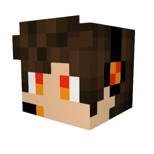 Bedwell Minecraft avatar head, 3D render