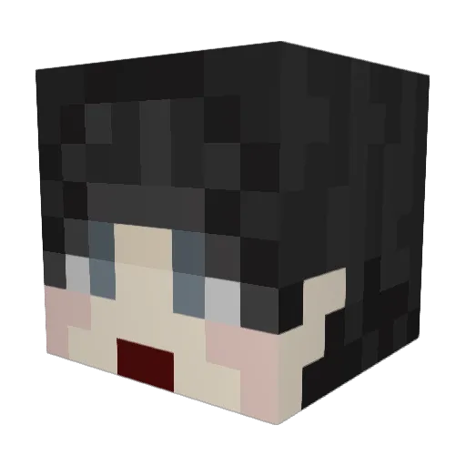 BeeBat12 Minecraft avatar head, 3D render