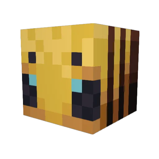 BeeBee Minecraft avatar head, 3D render