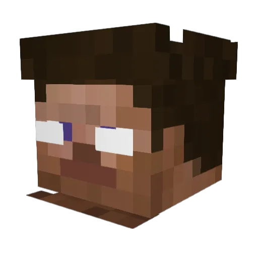 BeeBeemBop Minecraft avatar head, 3D render