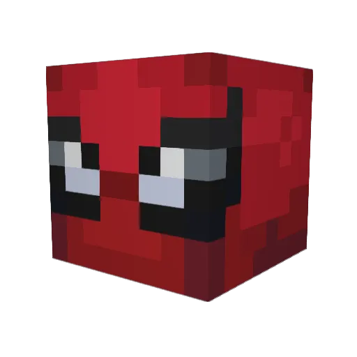 BeeBelI Minecraft avatar head, 3D render