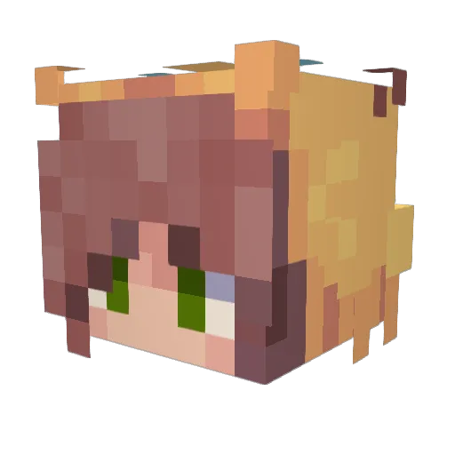 BeeDrowned Minecraft avatar head, 3D render
