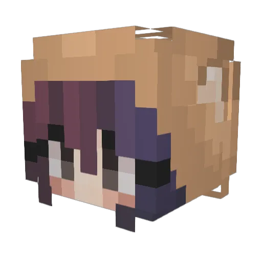 BeeHoneyDew Minecraft avatar head, 3D render