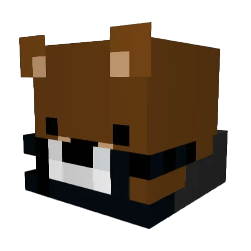 BeeIsWashed Minecraft avatar head, 3D render