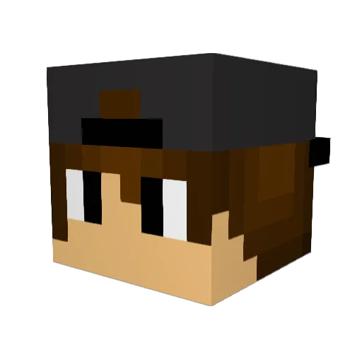 BeeLemonade Minecraft avatar head, 3D render