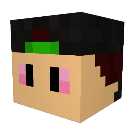 BeeLong Minecraft avatar head, 3D render