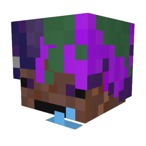 BeeQued Minecraft avatar head, 3D render